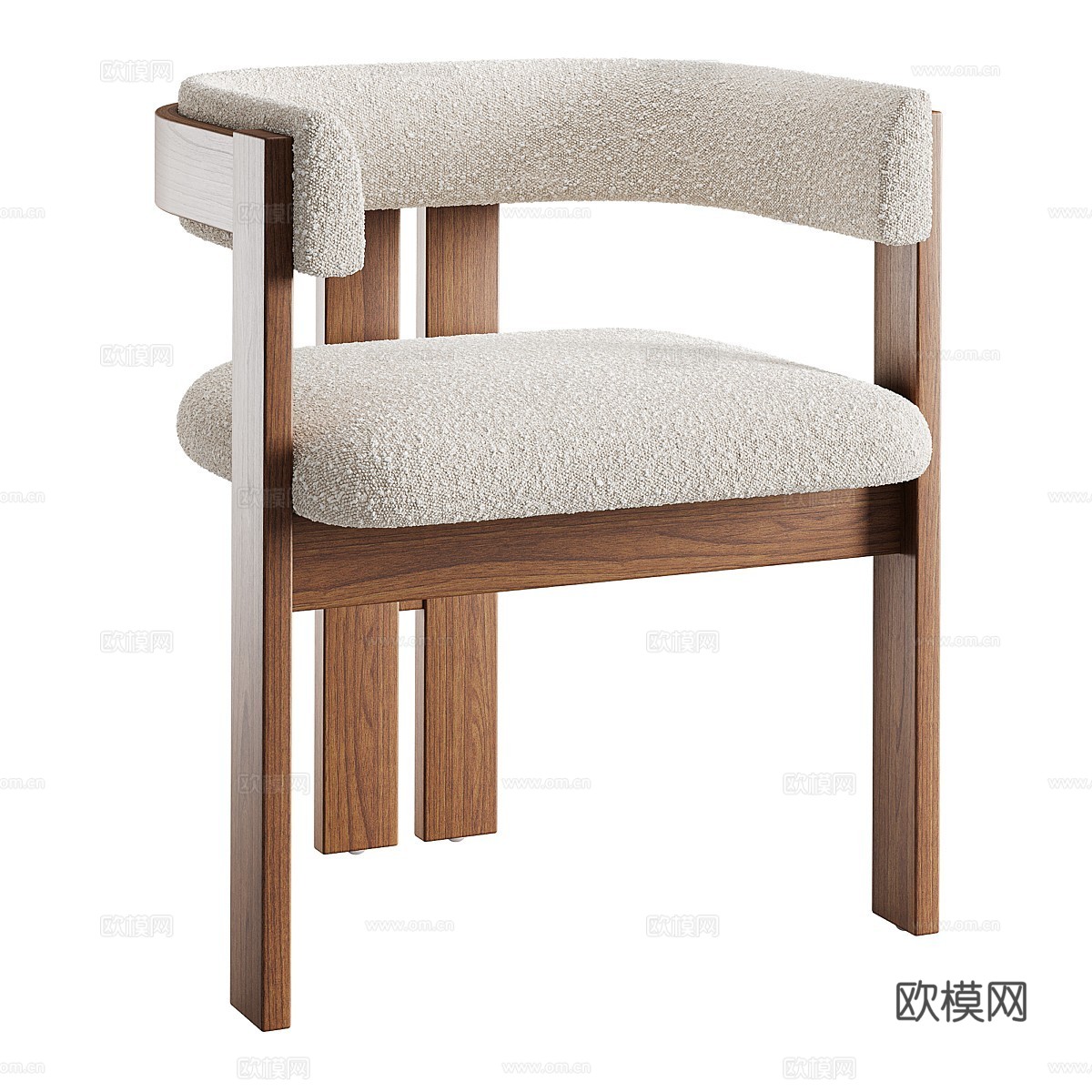 现代意式 Ceremonie 餐椅3d模型下载（渲染图4）