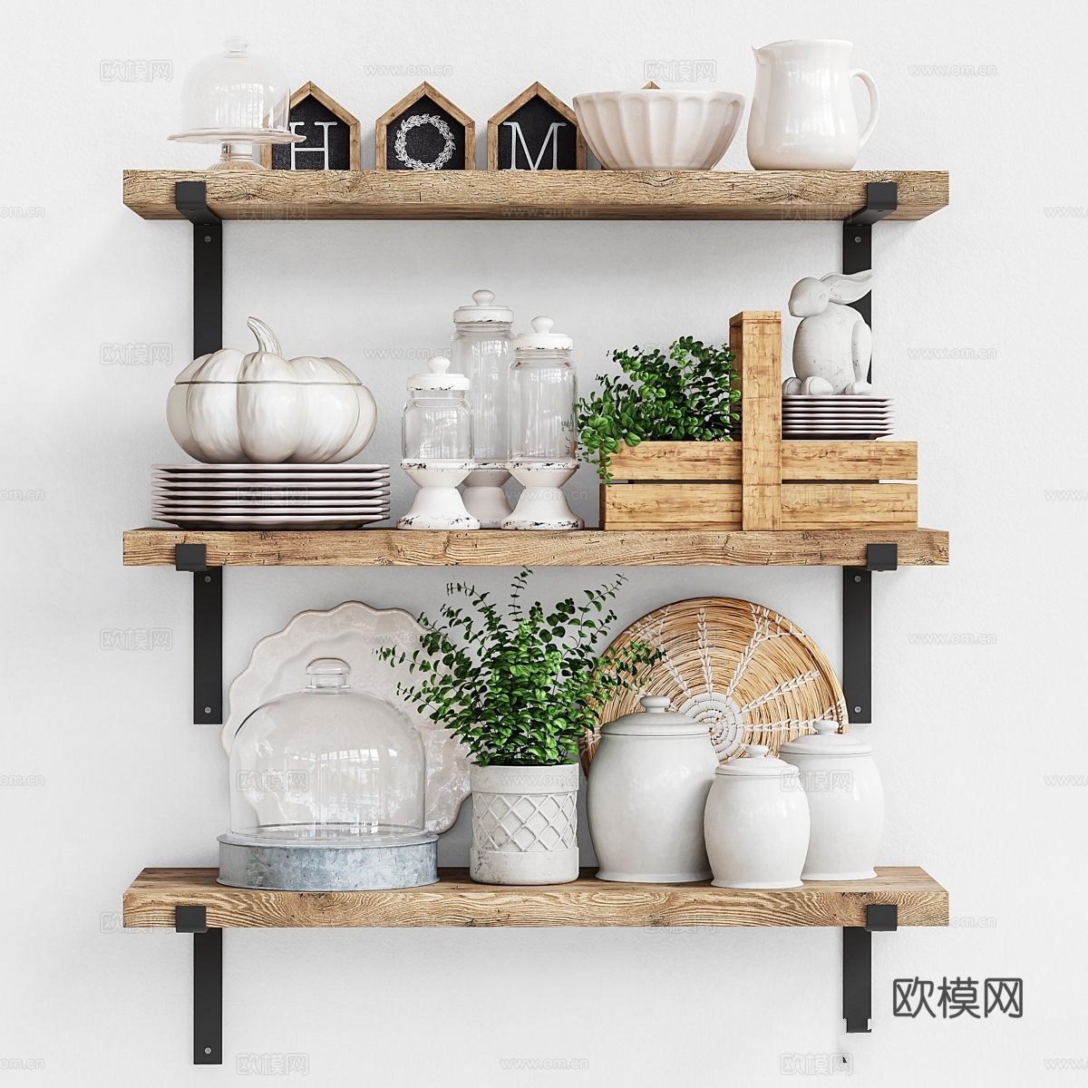 厨房套装83d模型下载