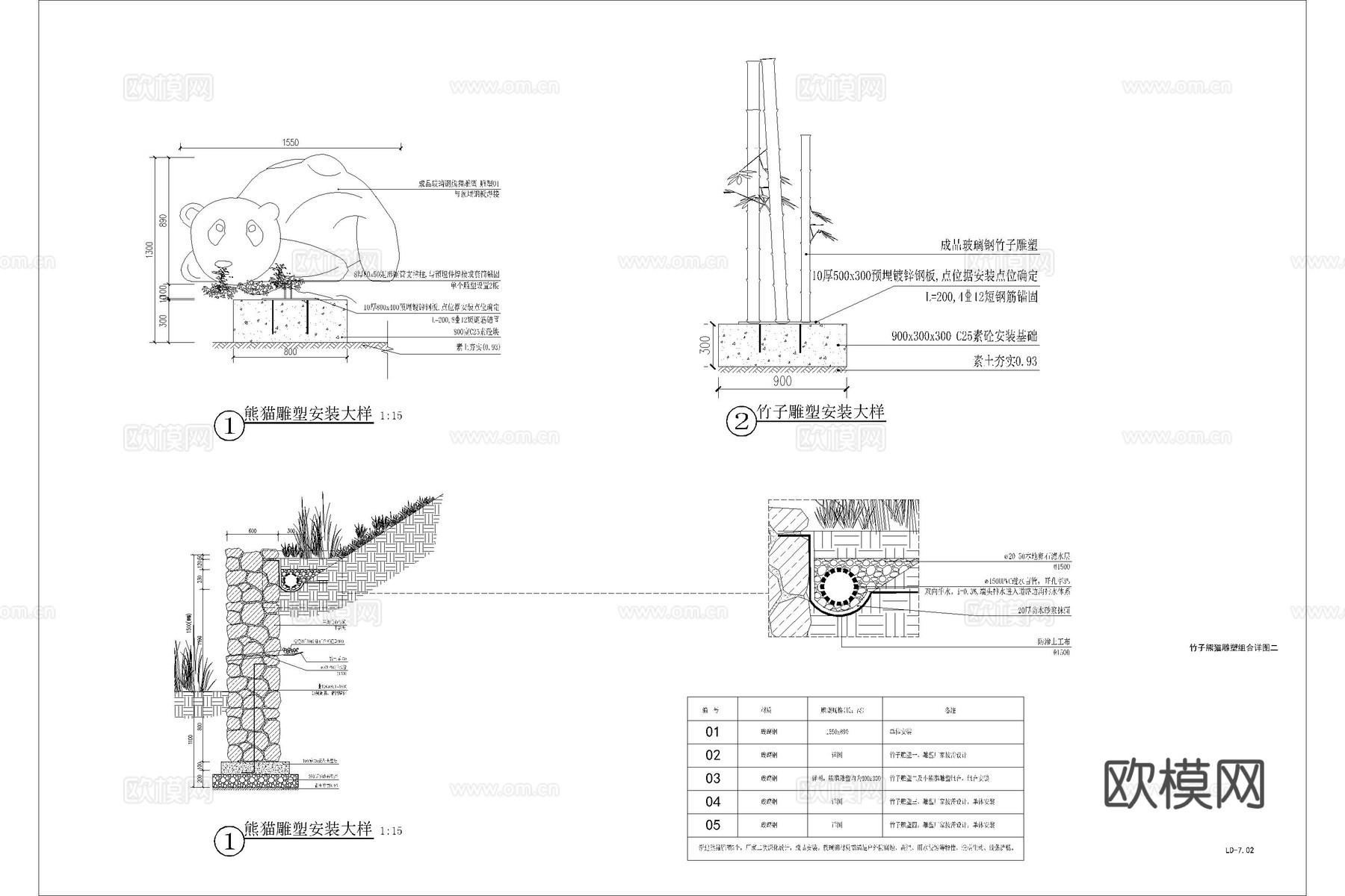 乡村小品 乡村打卡小品 乡村景观小品 稻田景观小品 南瓜小品cad施工图