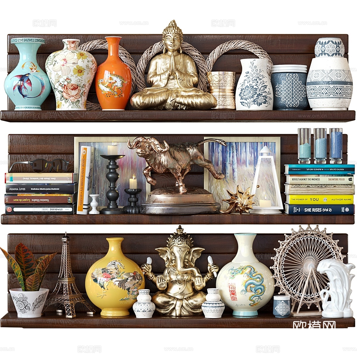 装饰套装 东南亚挂饰 摆件 陈设3d模型下载