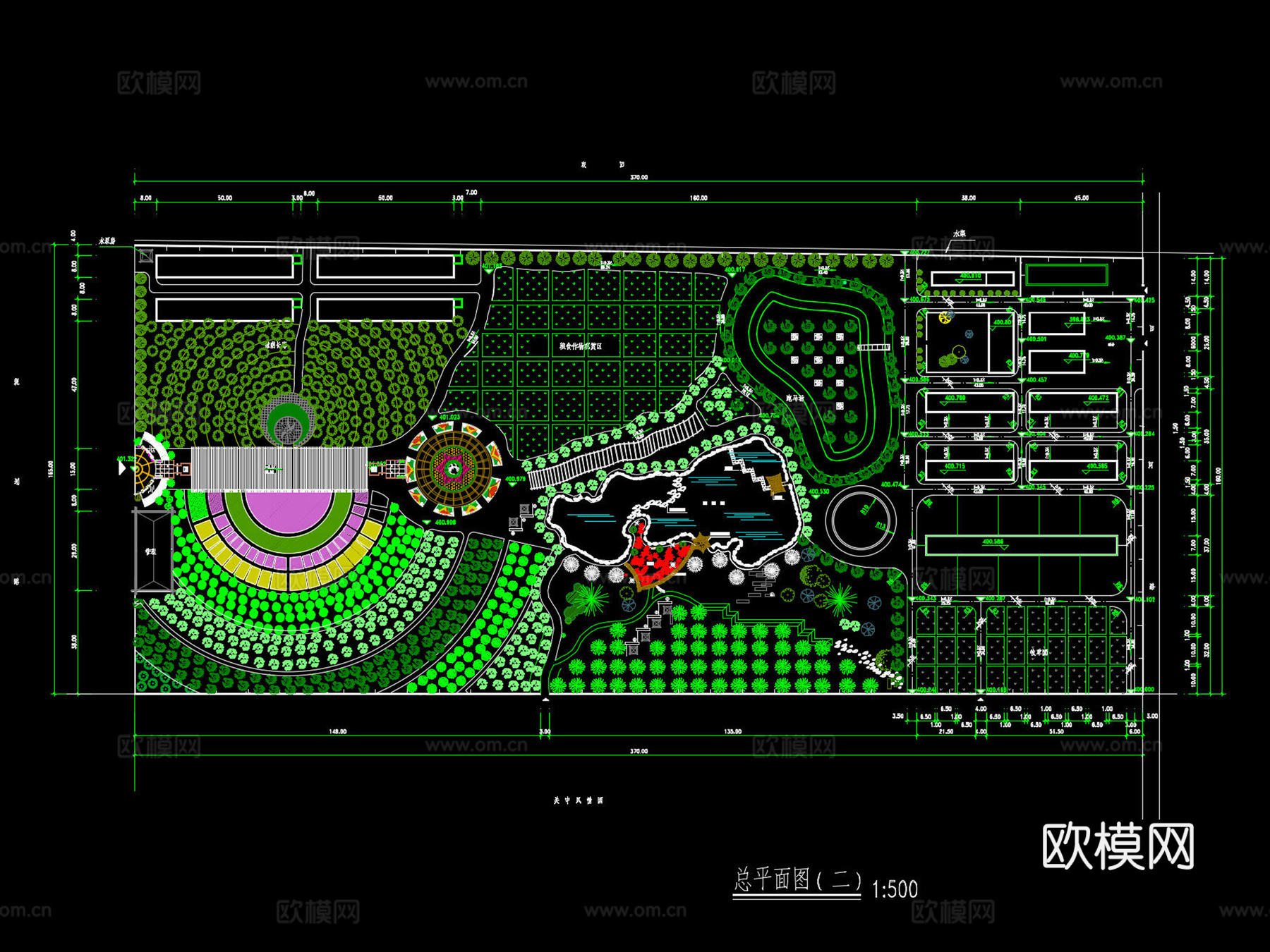 20套生态农庄CAD图纸cad施工图