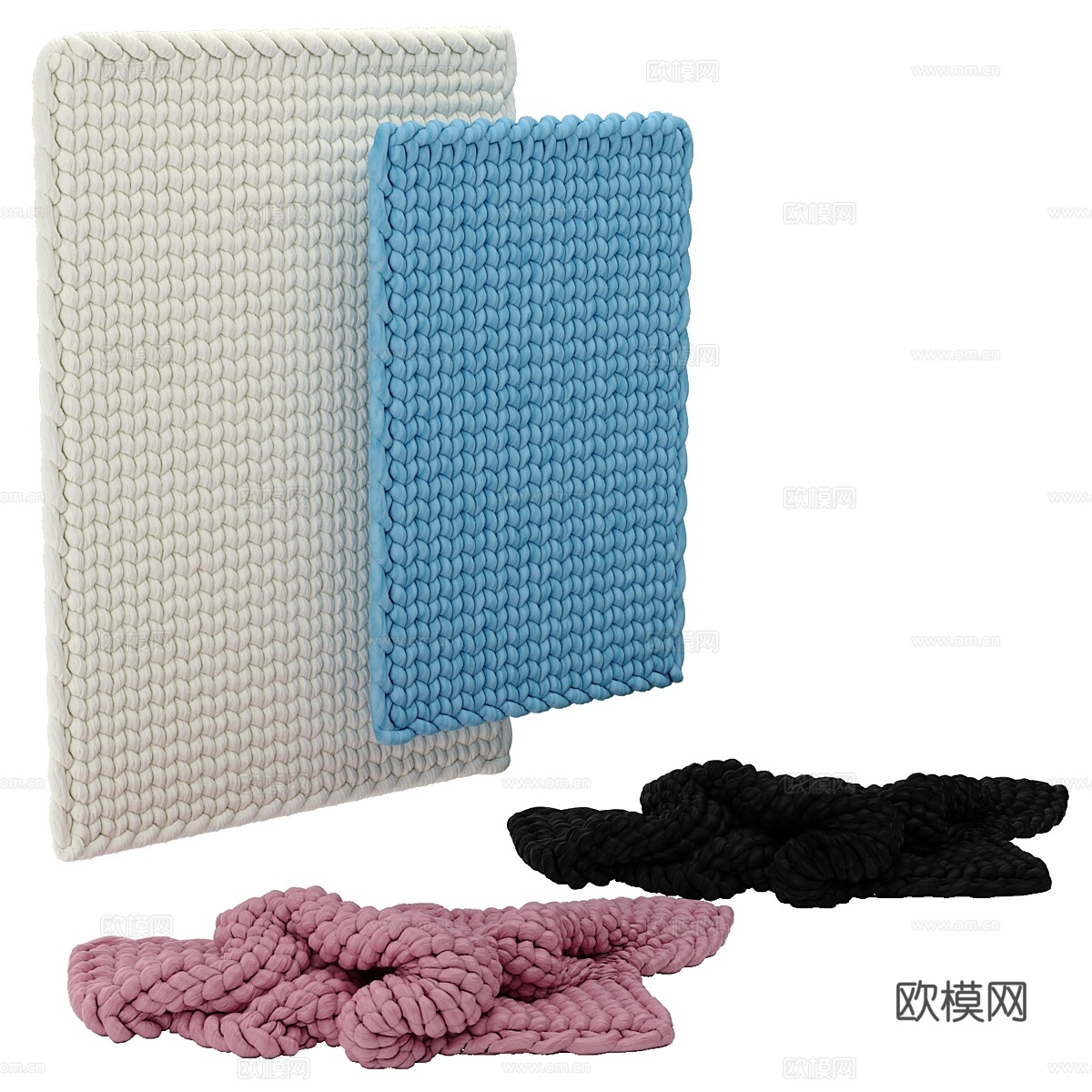 模拟格纹毯3d模型下载