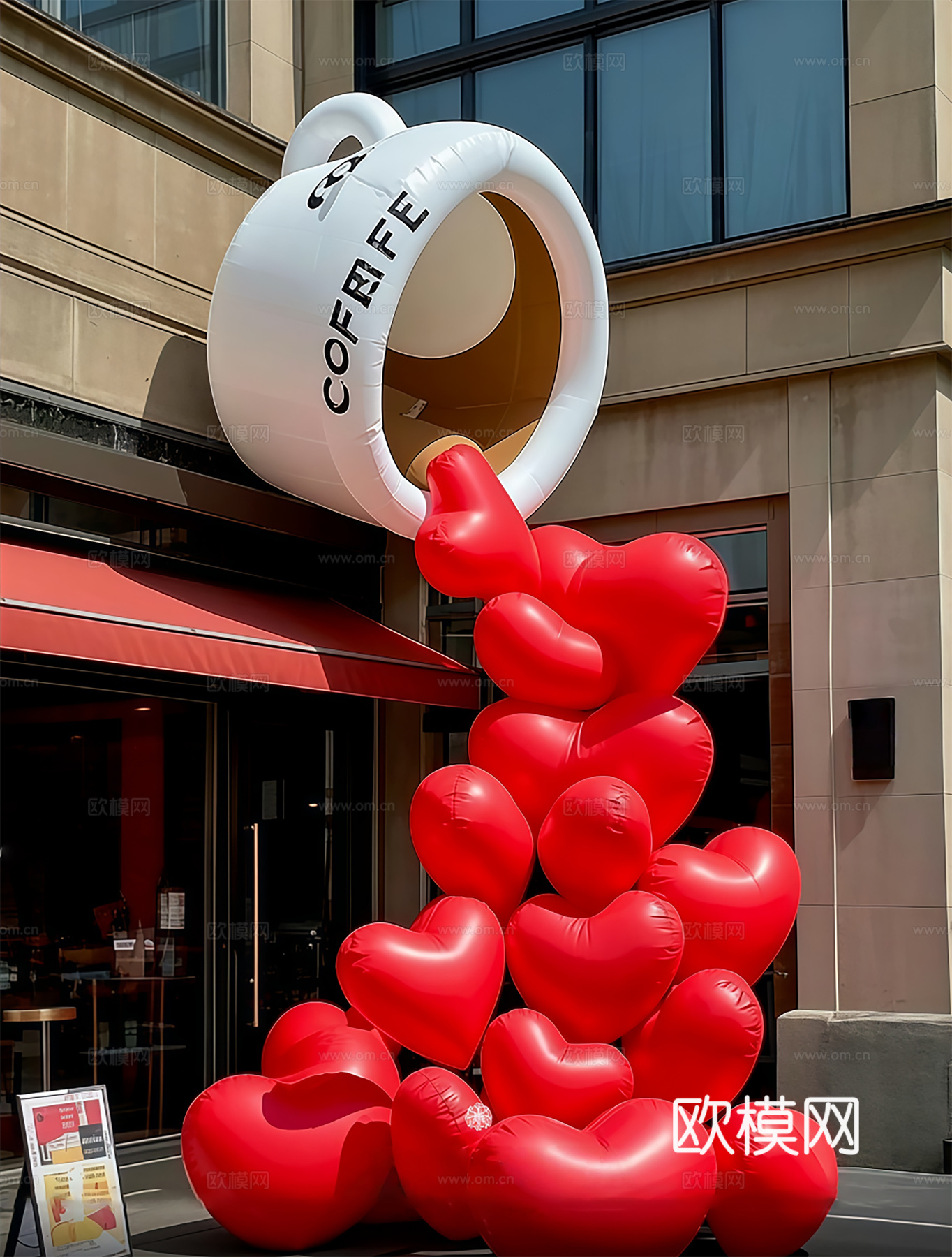 甜品网红艺术装置 商场互动打卡 奶茶店装饰品 咖啡厅艺术装置su模型