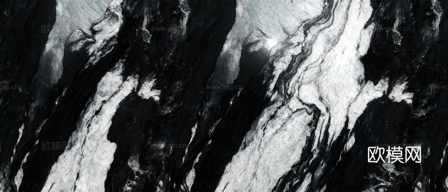 黑色大理石瓷砖岩板 黑白大理石 黑色山水大理石