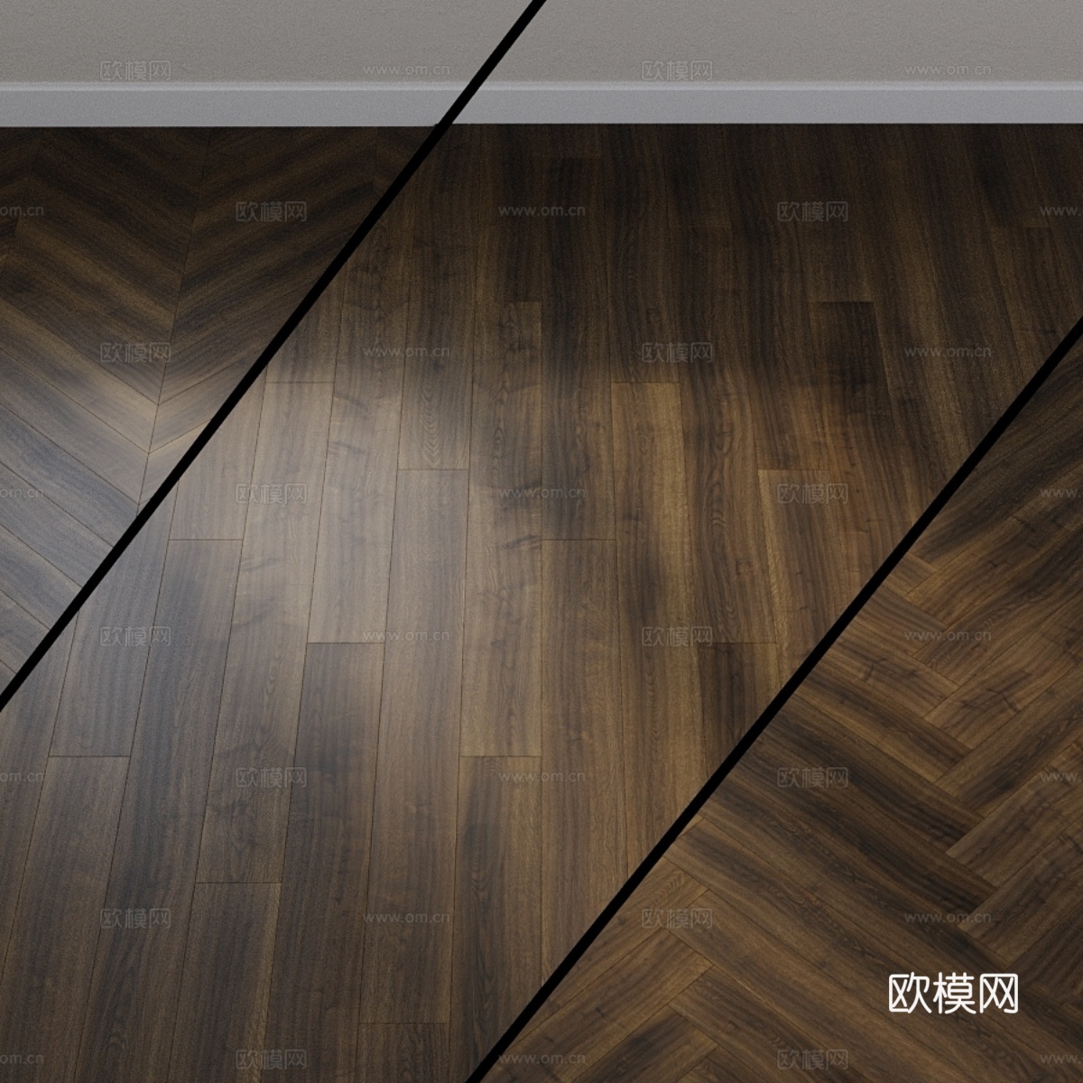 Ter Hurne Unique 实木地板 独特橡木 仿古纹木地板3d模型下载