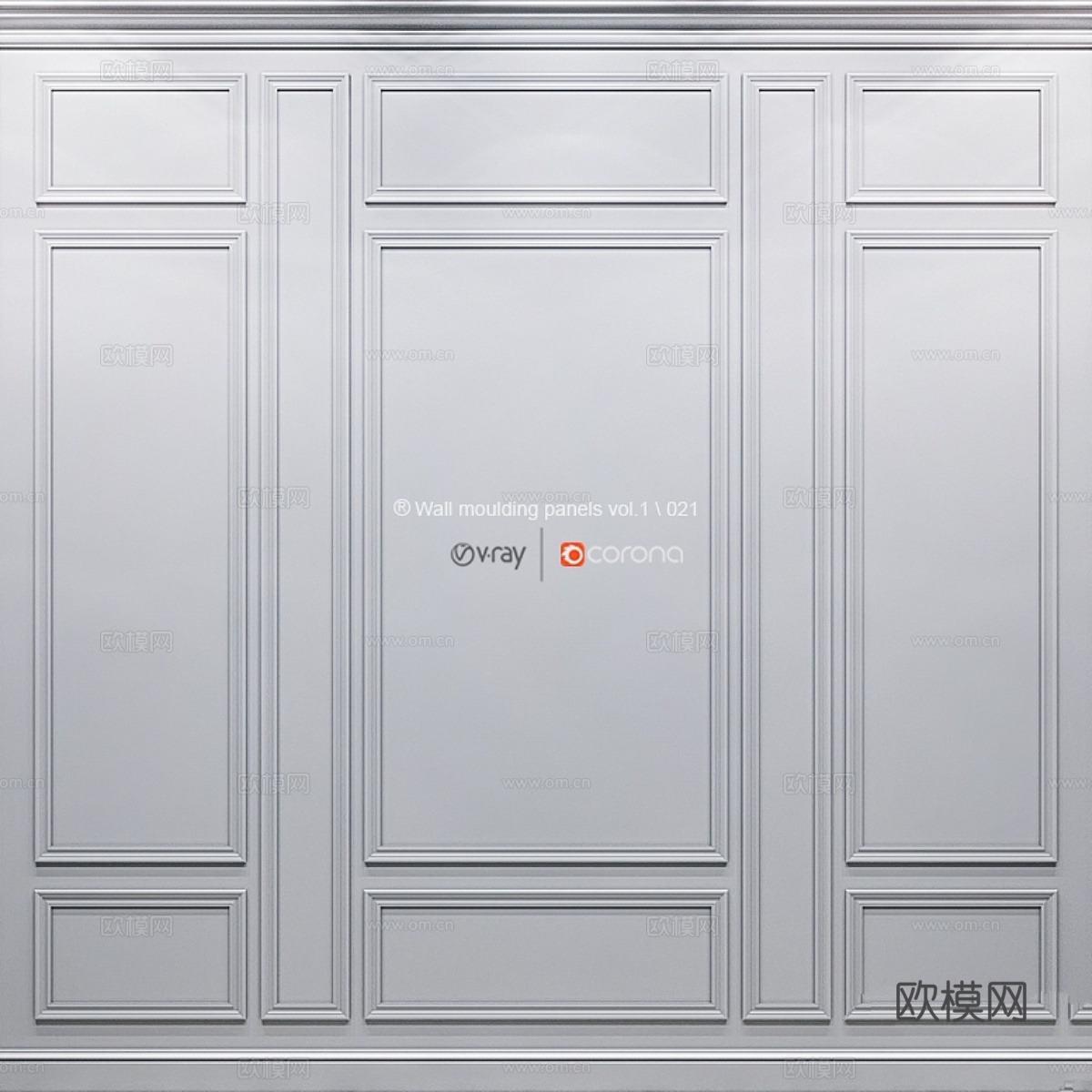 墙饰线条板卷1.0213d模型下载