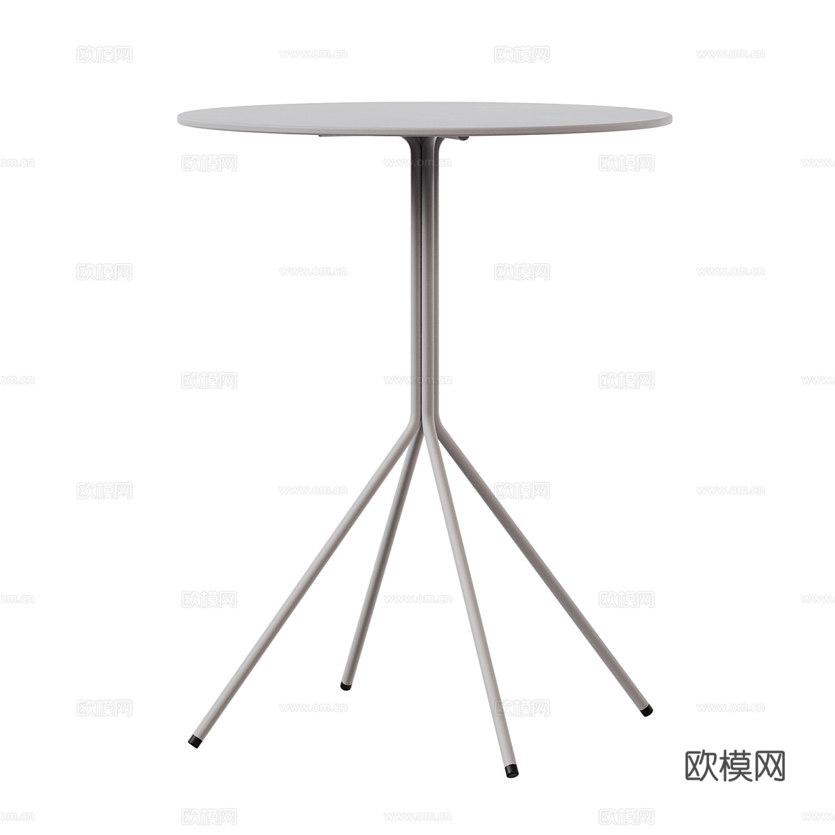 现代户外不锈钢休闲桌椅3d模型下载（渲染图3）