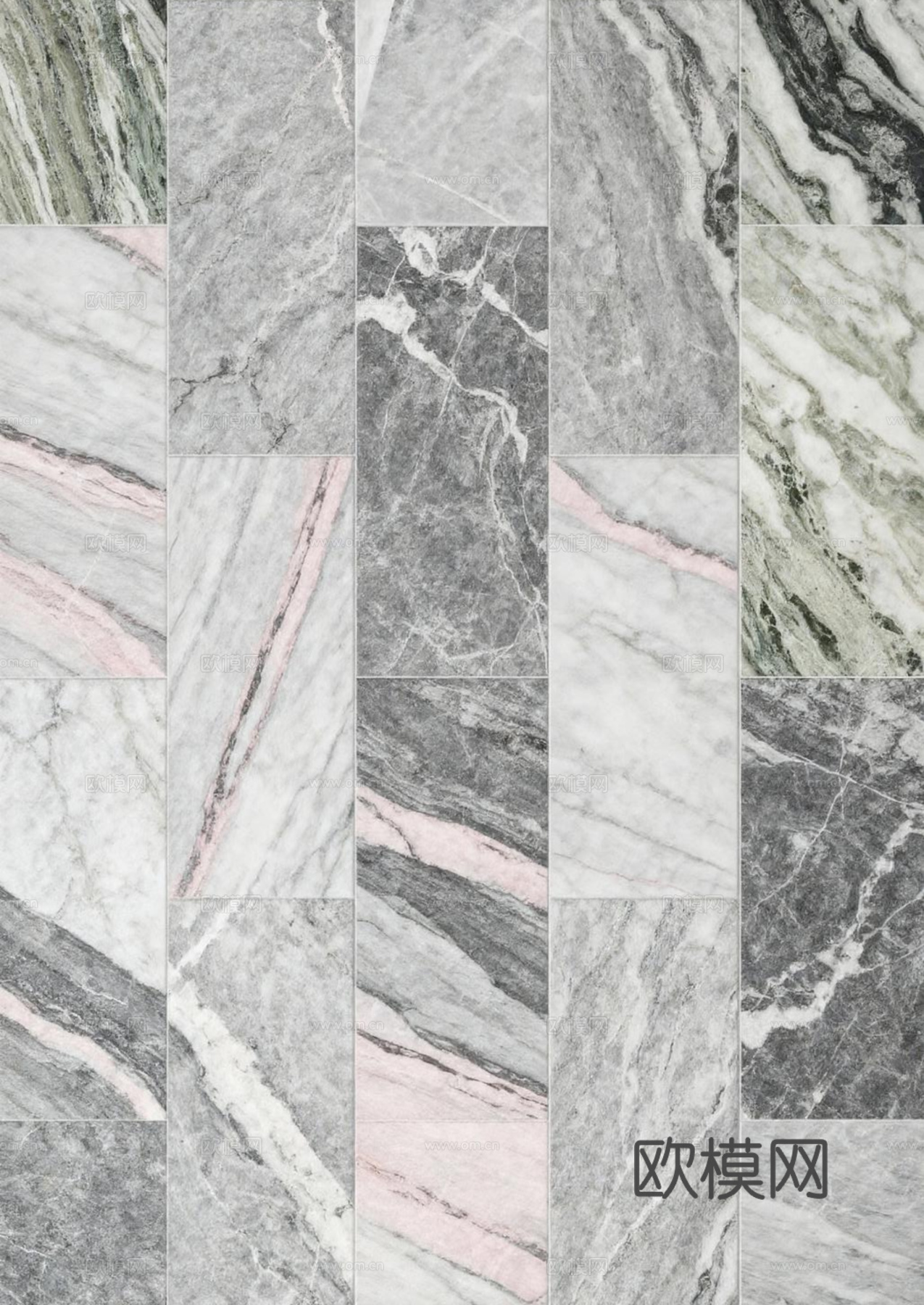 北欧风灰色奢石拼花 现代风石材拼花 爵士白灰石材拼花