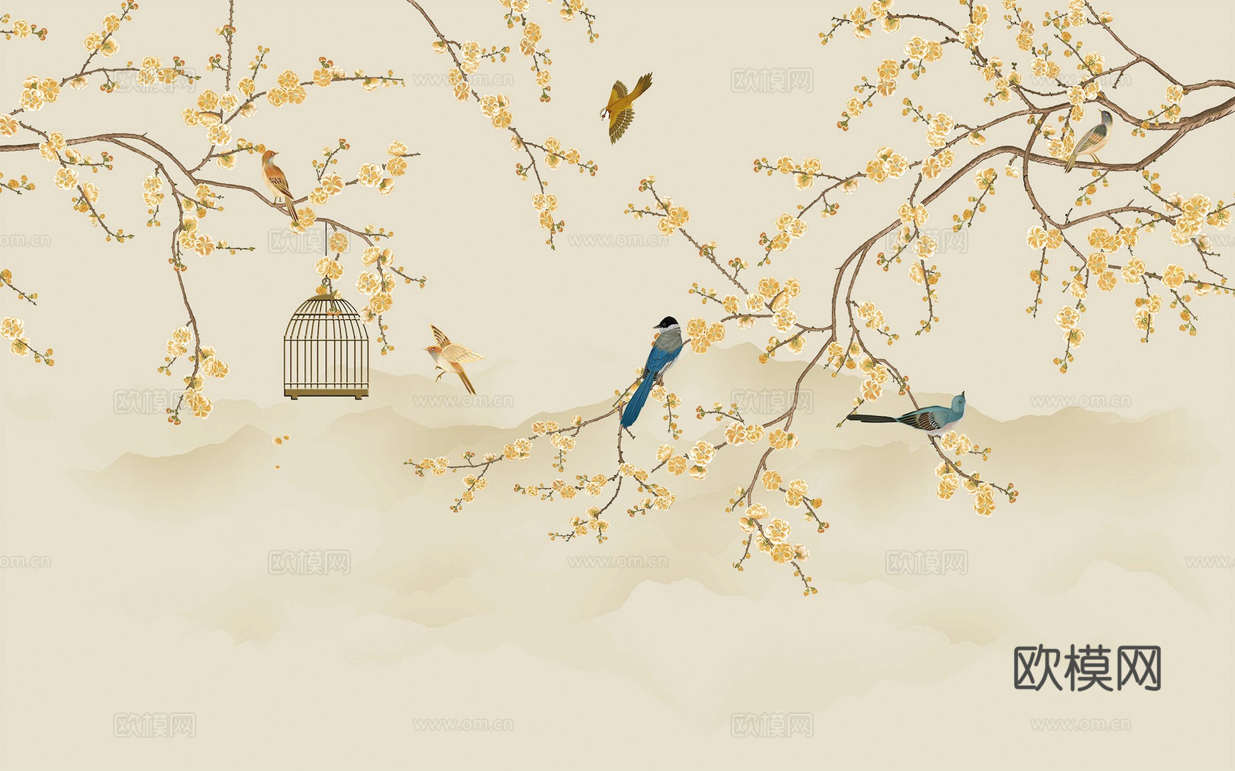 新中式立体壁画 背景墙壁画 山水壁画 墙画 壁纸 墙纸 墙布