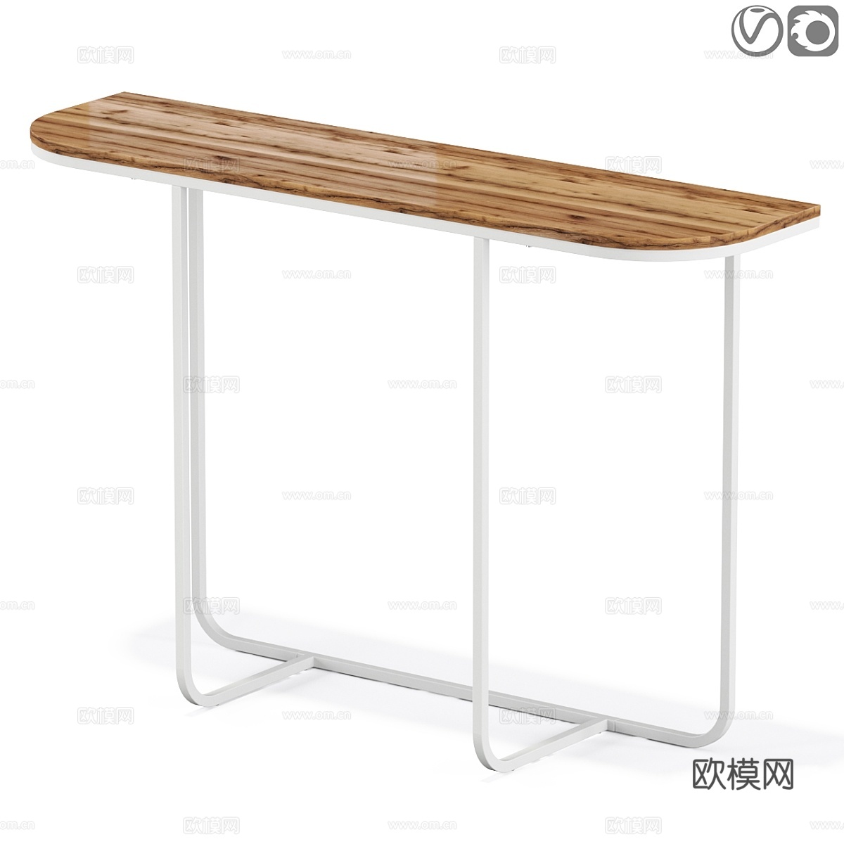 弧形金属木质玄关装饰柜3d模型下载