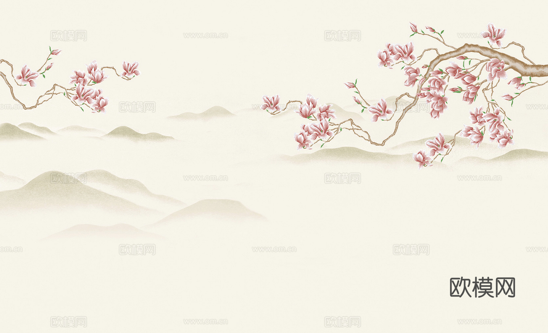 新中式立体壁画 背景墙壁画 山水壁画 墙画 壁纸 墙纸 墙布