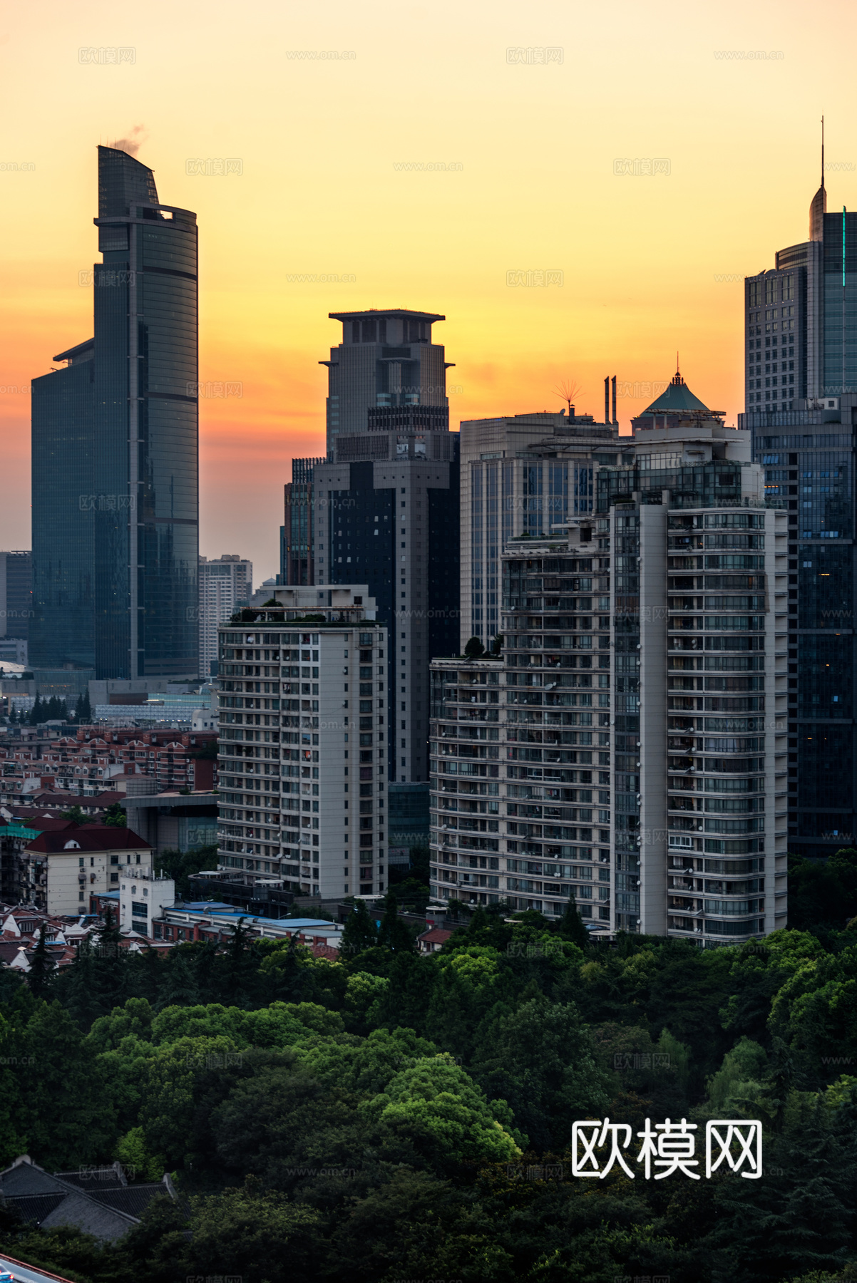 都市风情  黄昏建筑风景 外景