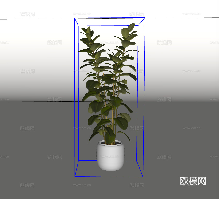 绿植盆栽su模型下载（渲染图2）