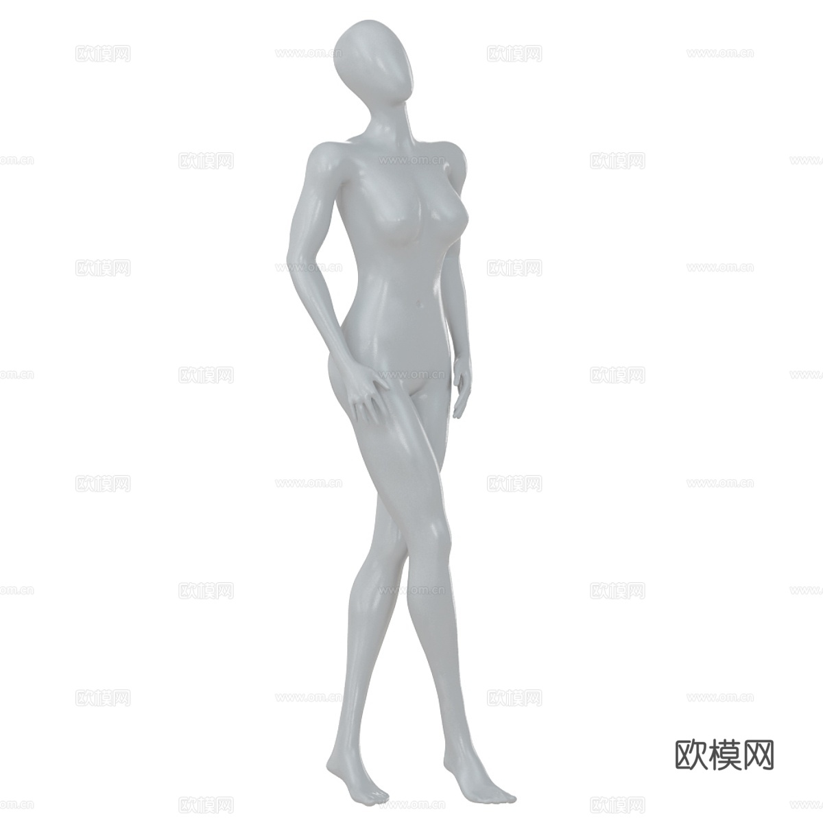 女性灰色抽象模特3d模型下载