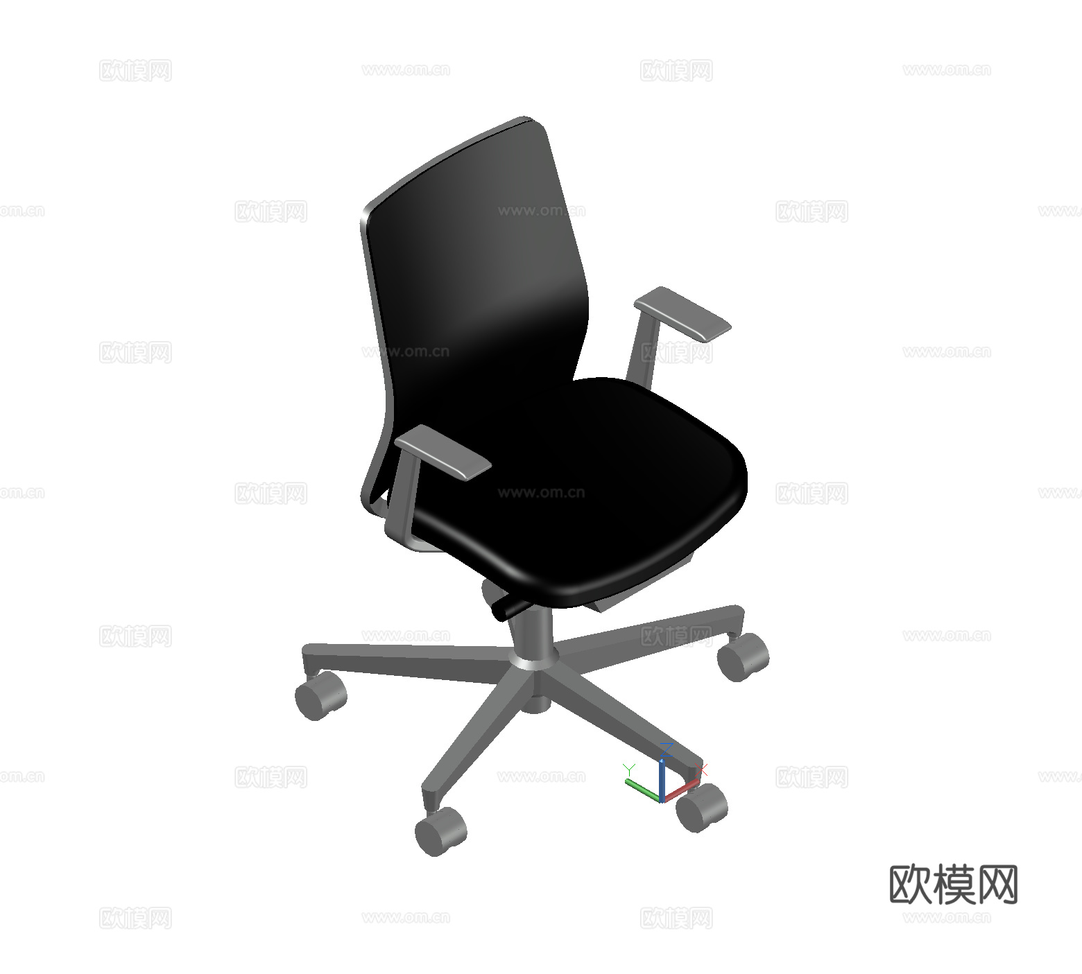 电脑转椅 办公椅子cad施工图