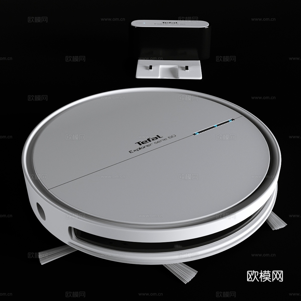 特福X-plorer SERIE 60白色机器人吸尘器3d模型