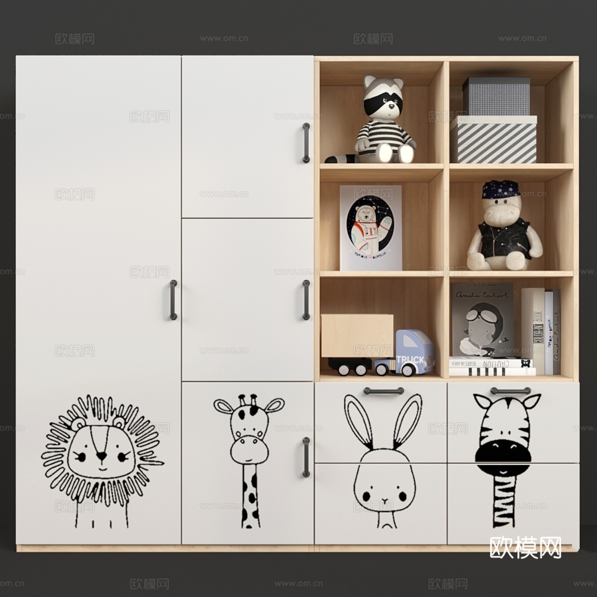 儿童定制家具 儿童柜3d模型下载