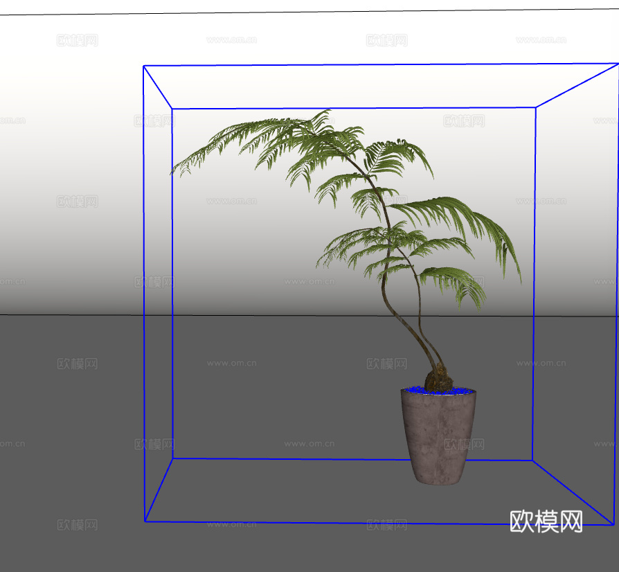 绿植盆栽su模型下载（渲染图2）