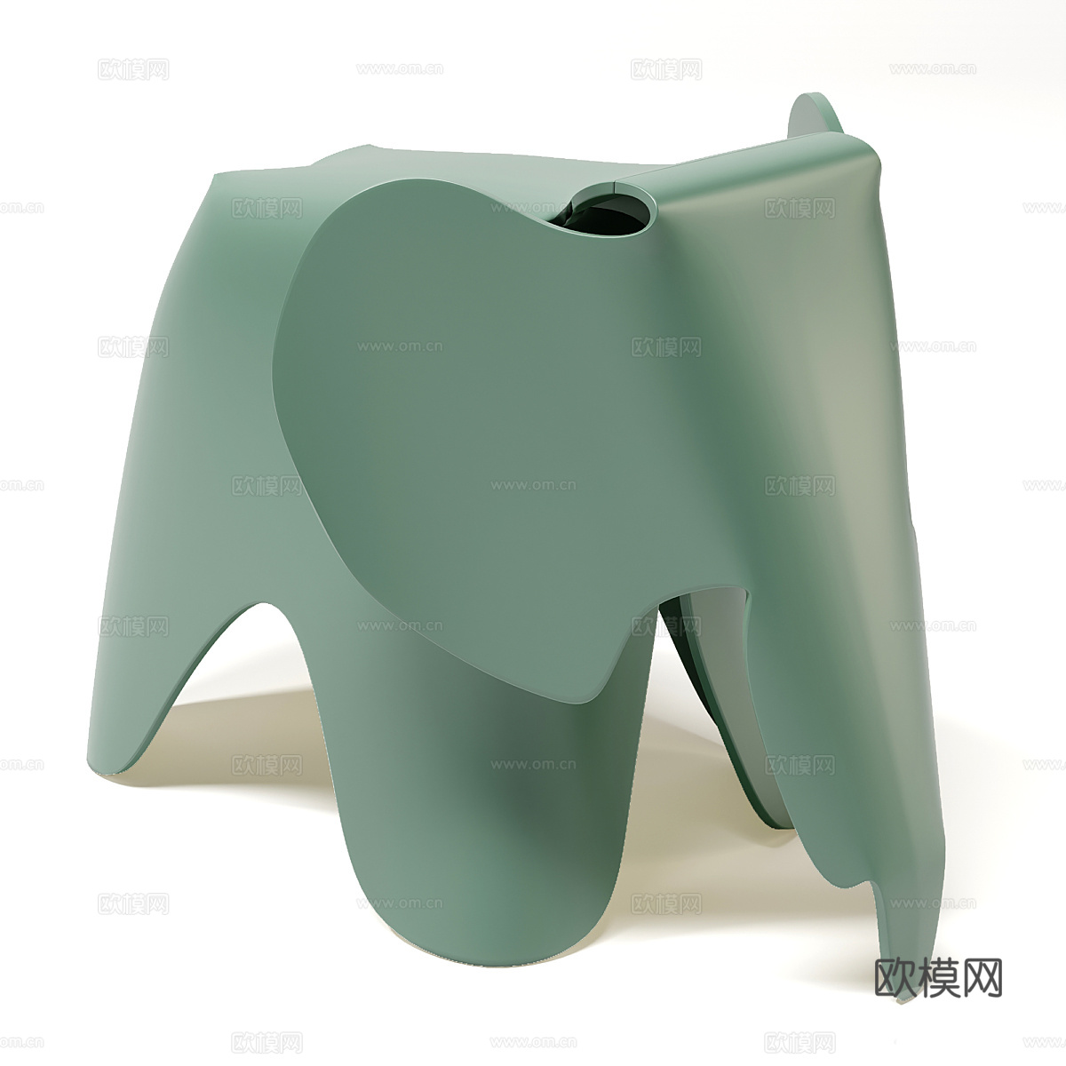 现代儿童大象玩具 儿童凳3d模型下载（渲染图3）