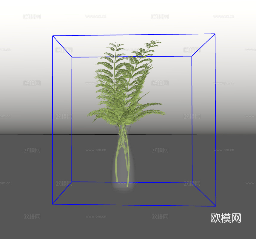 绿植花瓶su模型