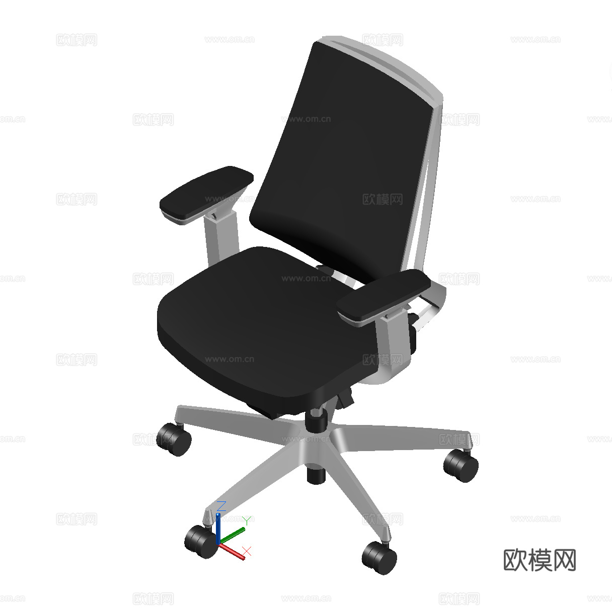 电脑椅子 转椅 办公椅子cad施工图