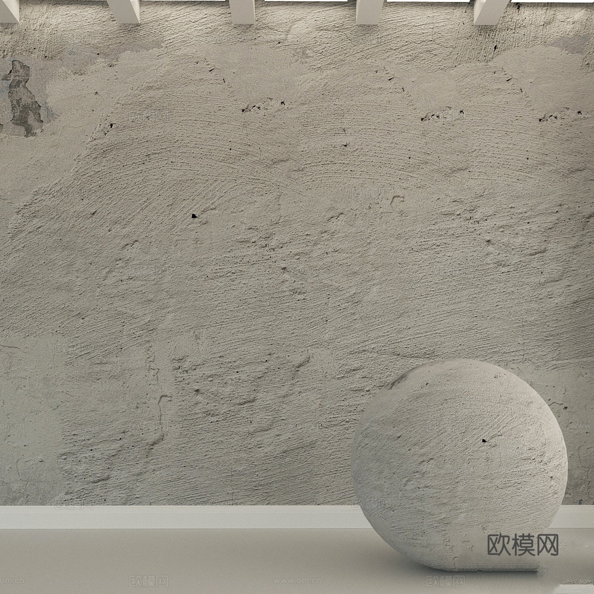 混凝土墙。旧混凝土。1583d模型下载