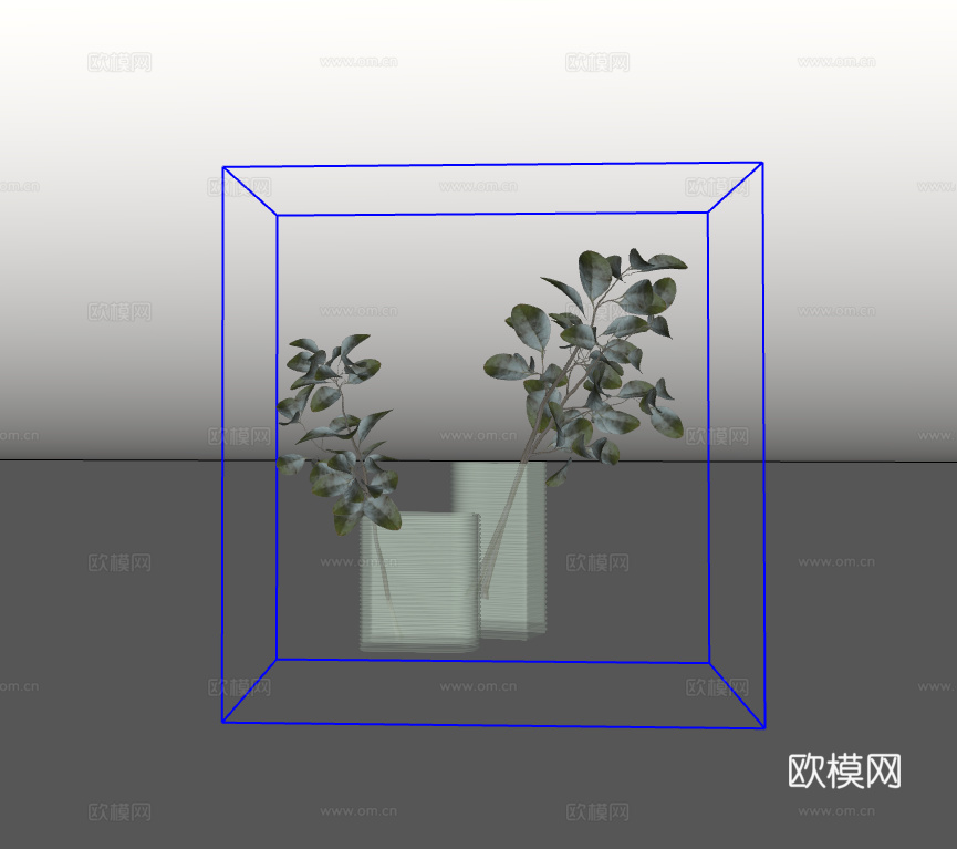 绿植花瓶su模型