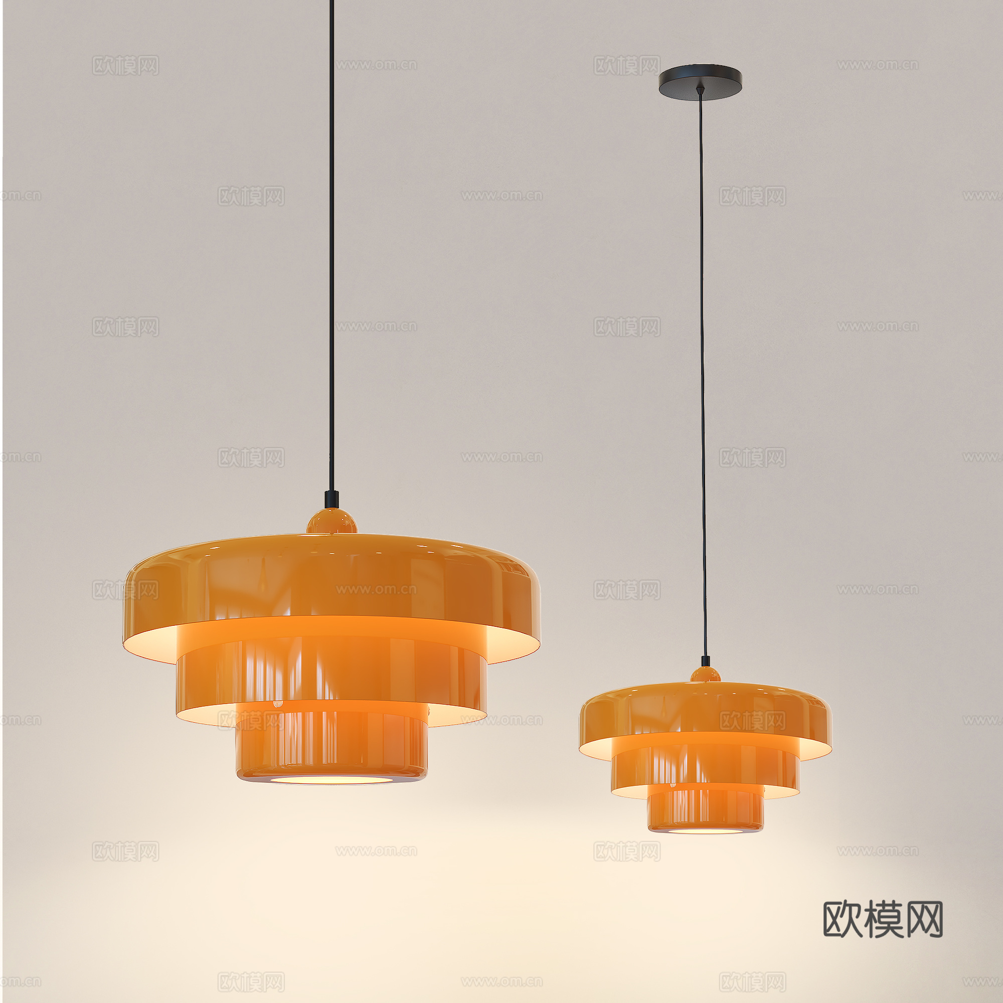 北欧吊灯 现代简约吊灯 餐厅吊灯3d模型下载（渲染图1）