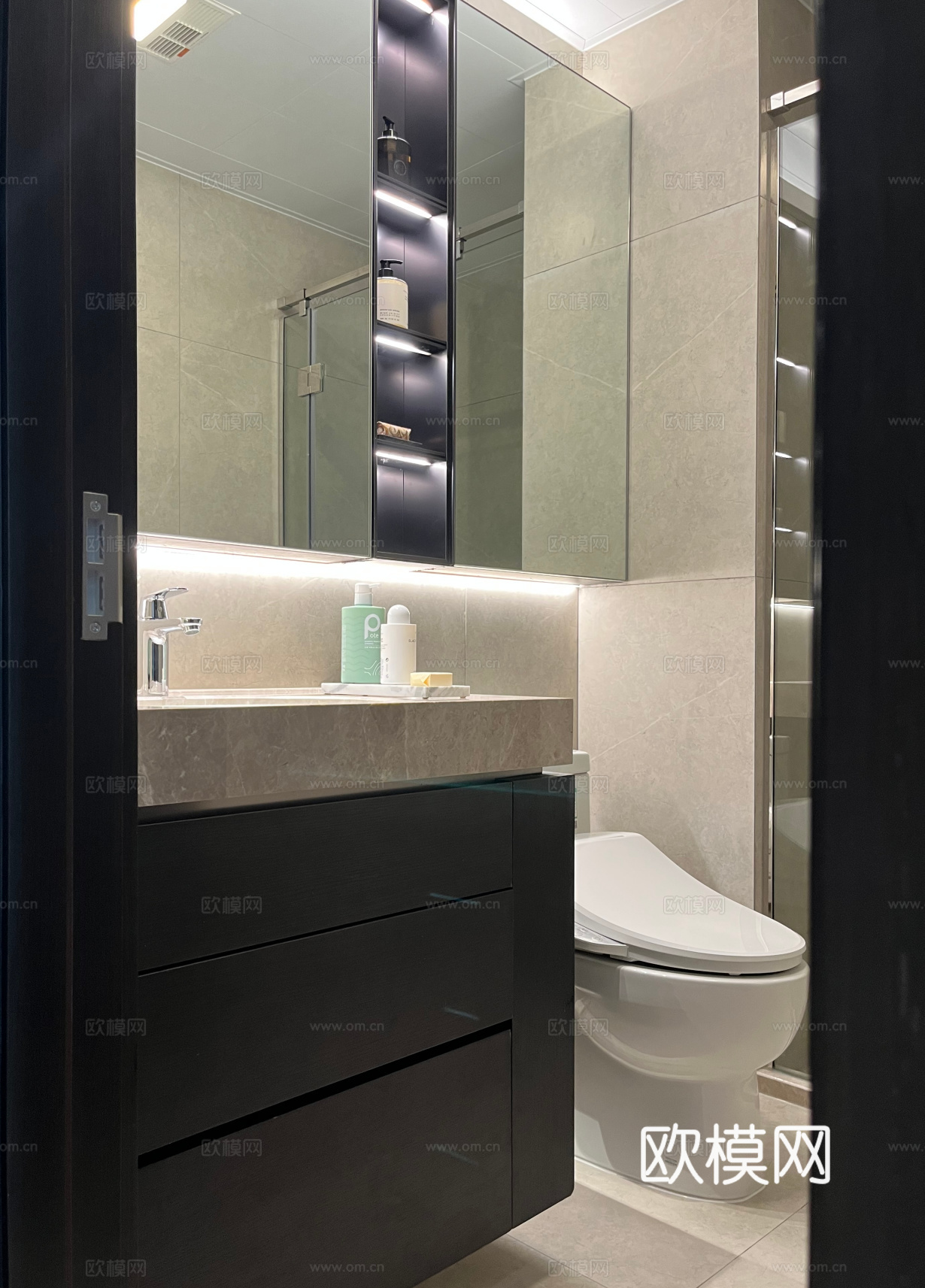 住宅卫生间洗手台、卫生间台盆柜详图、石材内嵌洗手盆、卫生间台cad施工图