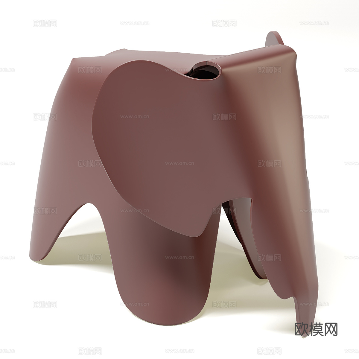 现代儿童大象玩具 儿童凳3d模型下载（渲染图4）