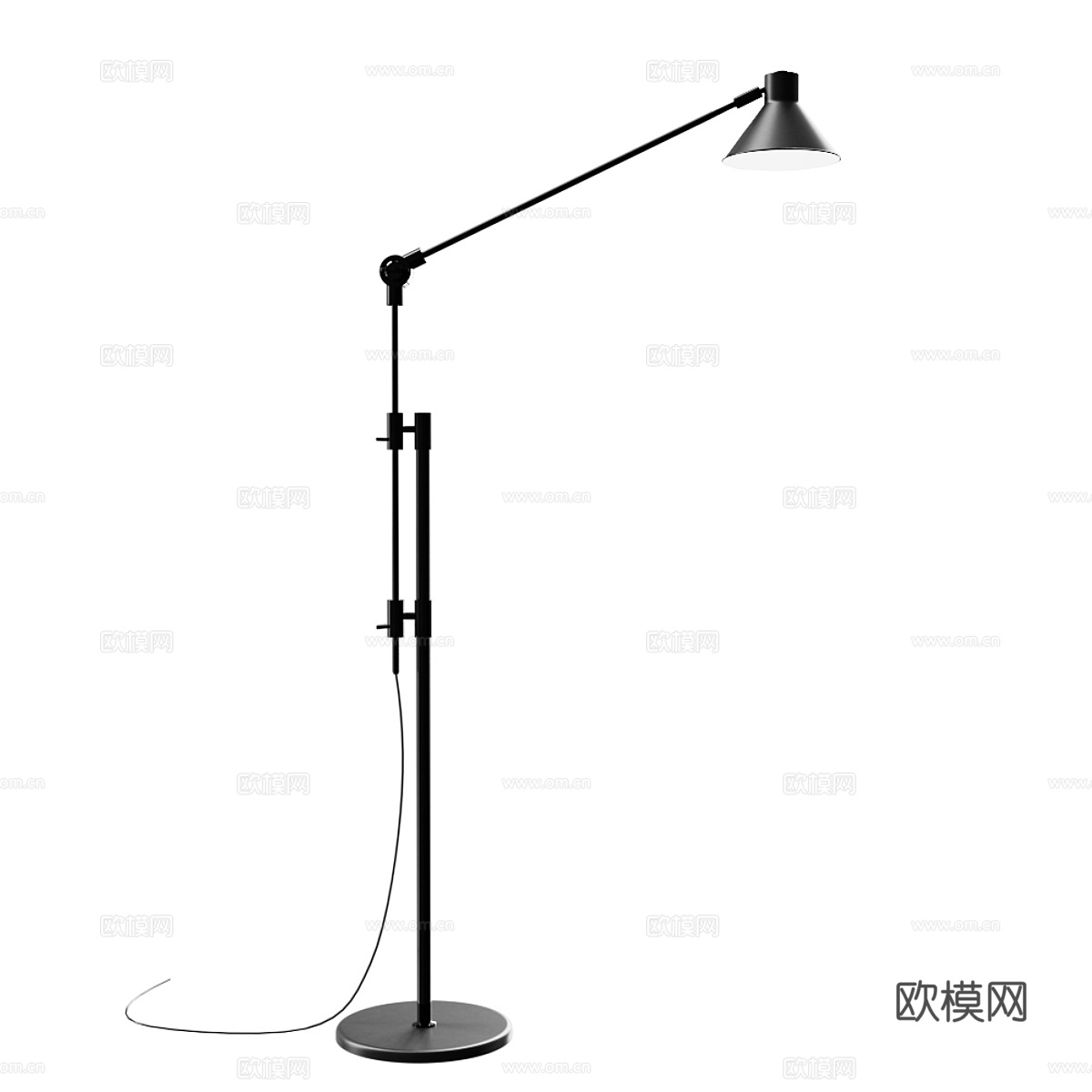 Odine黑色落地灯 Odine黑色落地灯3d模型下载
