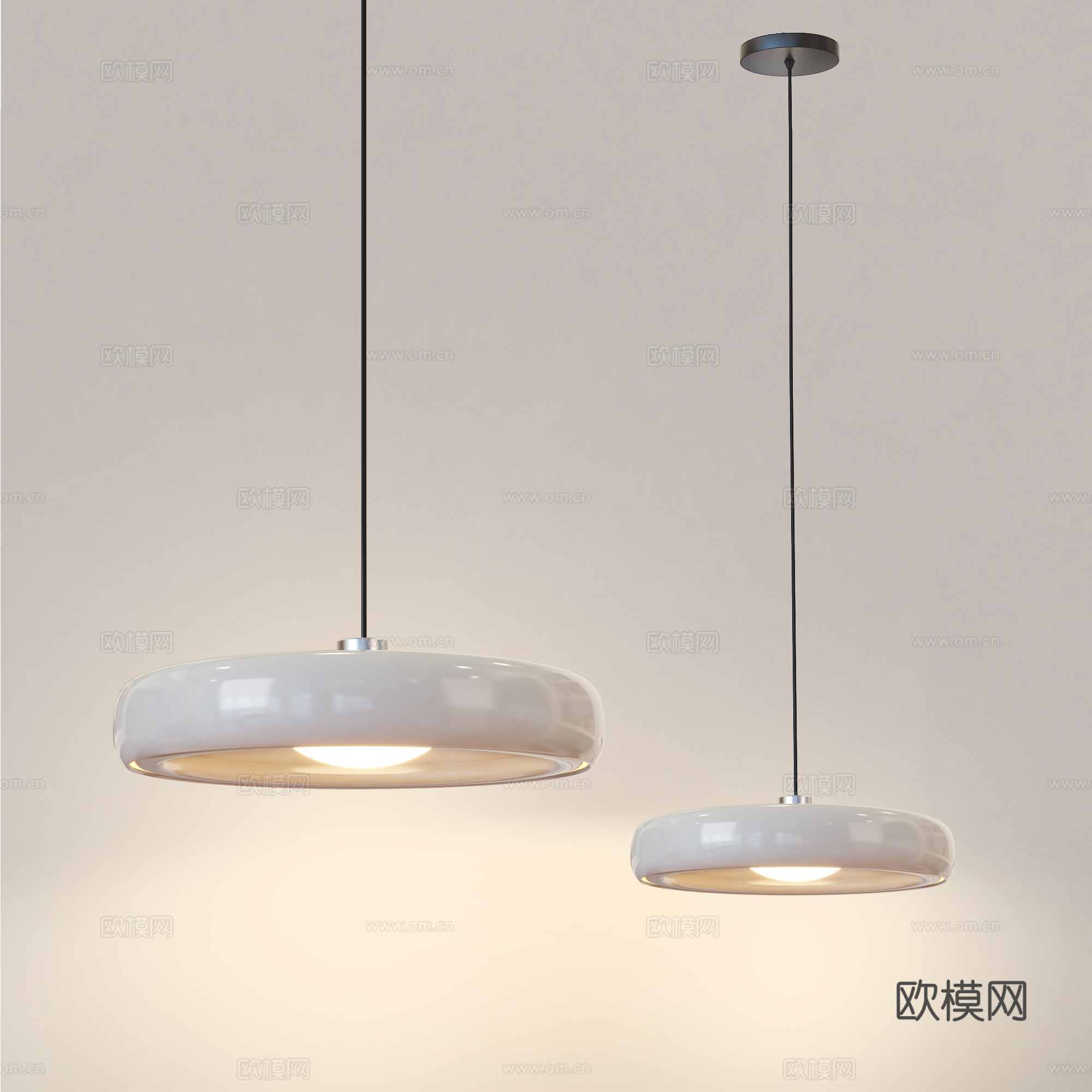 北欧吊灯 现代简约吊灯 中古风吊灯 餐厅吊灯3d模型下载（渲染图1）