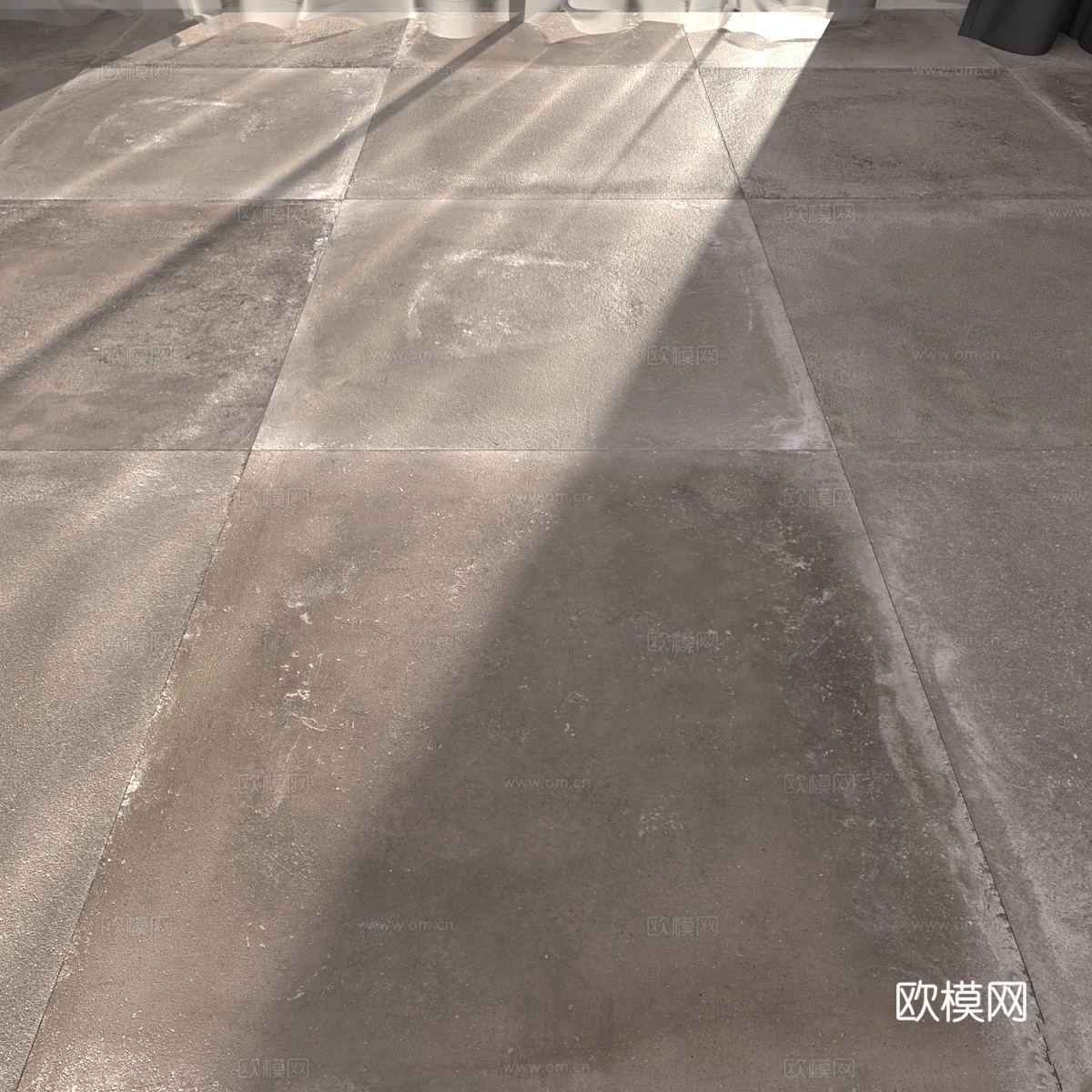 Floor Backstage石墨灰60x60瓷砖3d模型
