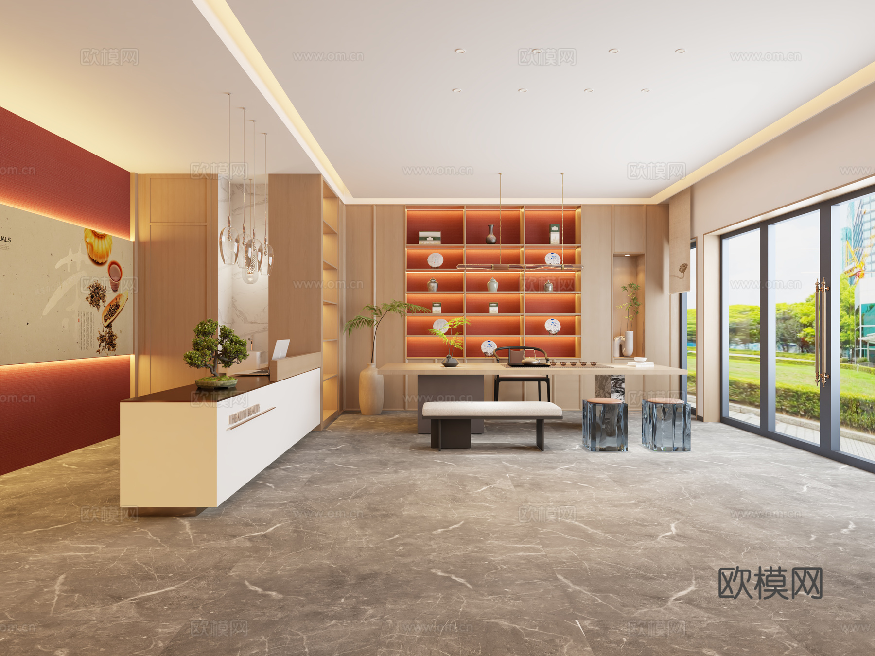 茶叶专卖店3d模型下载