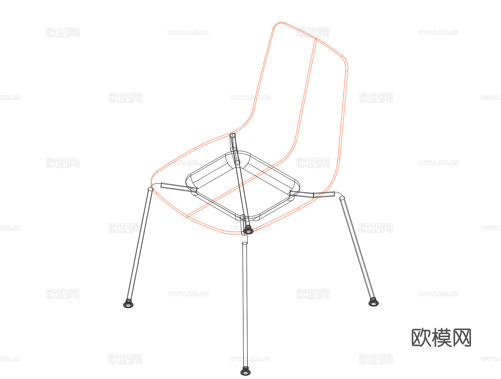 椅子 餐椅子cad施工图