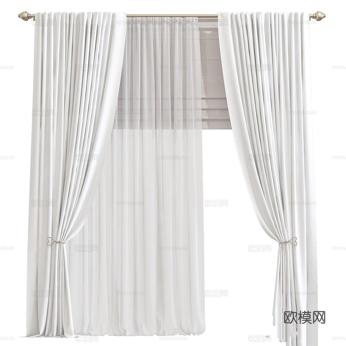 窗帘8353d模型下载