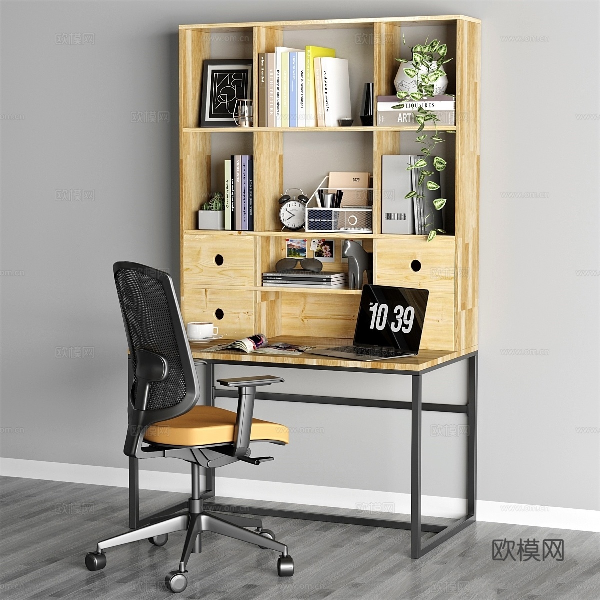 带延伸板的希巴书桌3d模型下载