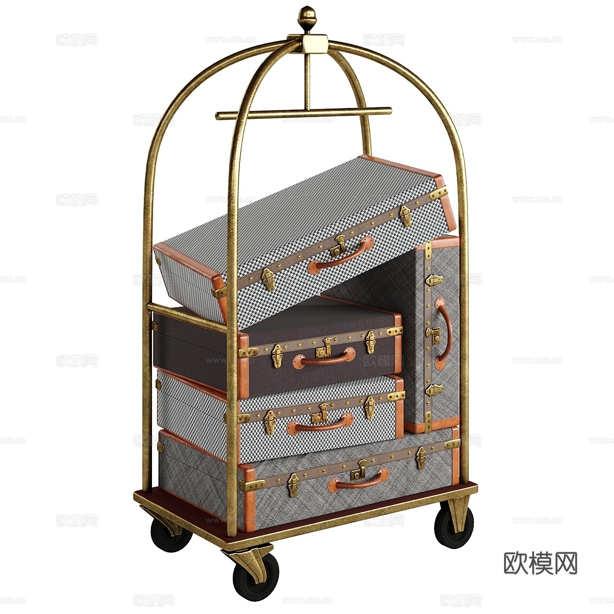 酒店行李推车3d模型