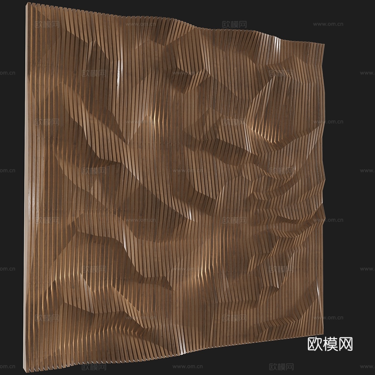 3D木纹面板壁纸3d模型