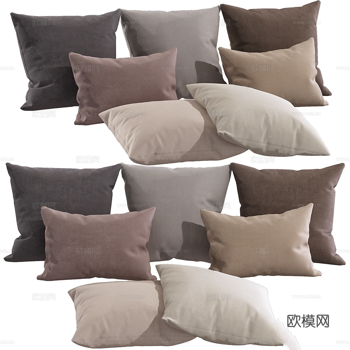 装饰抱枕 813d模型下载