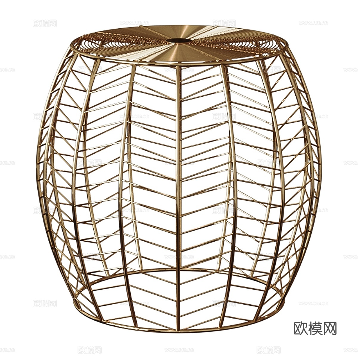 黄铜罗娜茶几3d模型