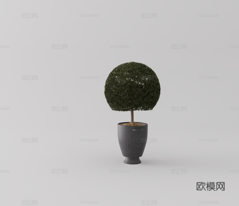 绿植盆栽su模型