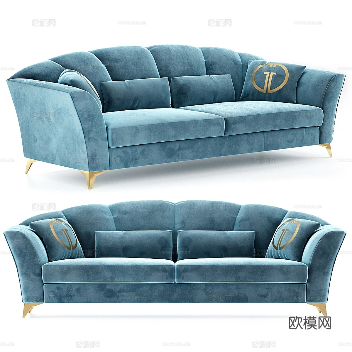 Garda装饰休闲沙发 双人沙发3d模型下载