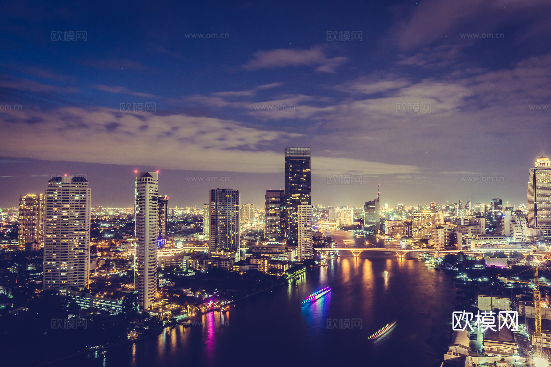 都市风情 城市建筑夜景 外景