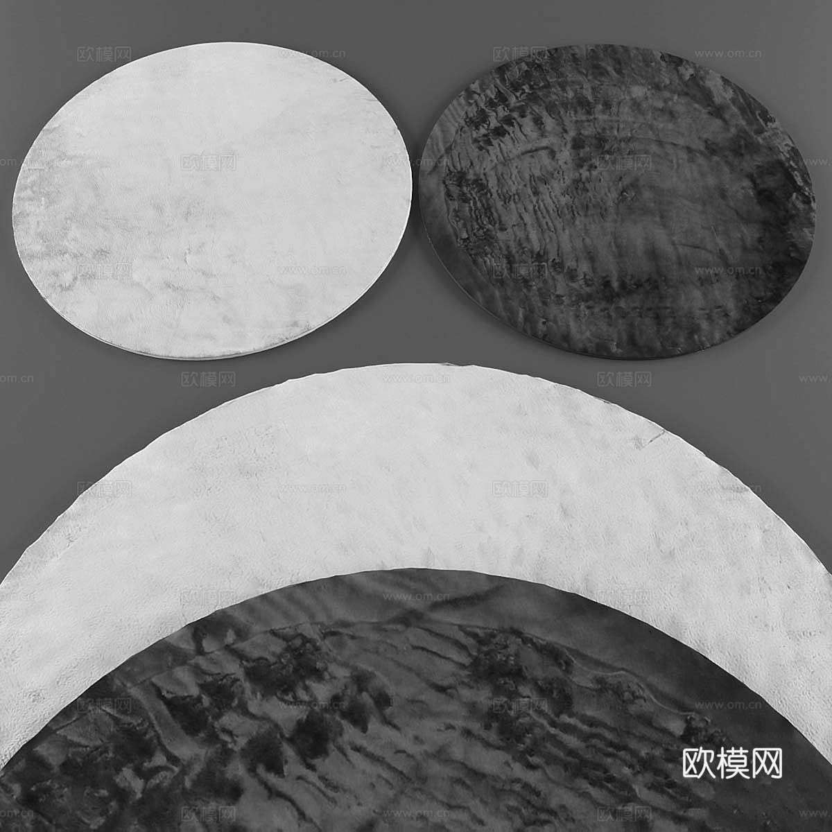 地毯系列 圆形地毯3d模型下载