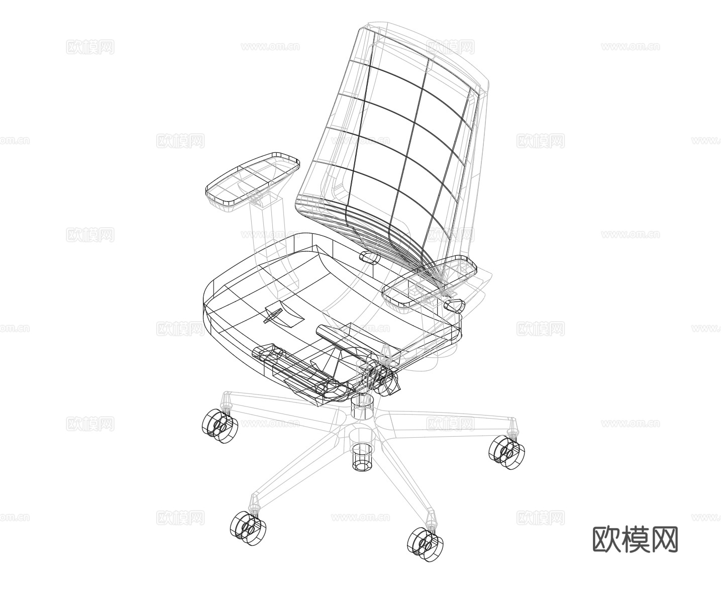 电脑椅子 转椅 办公椅子cad施工图