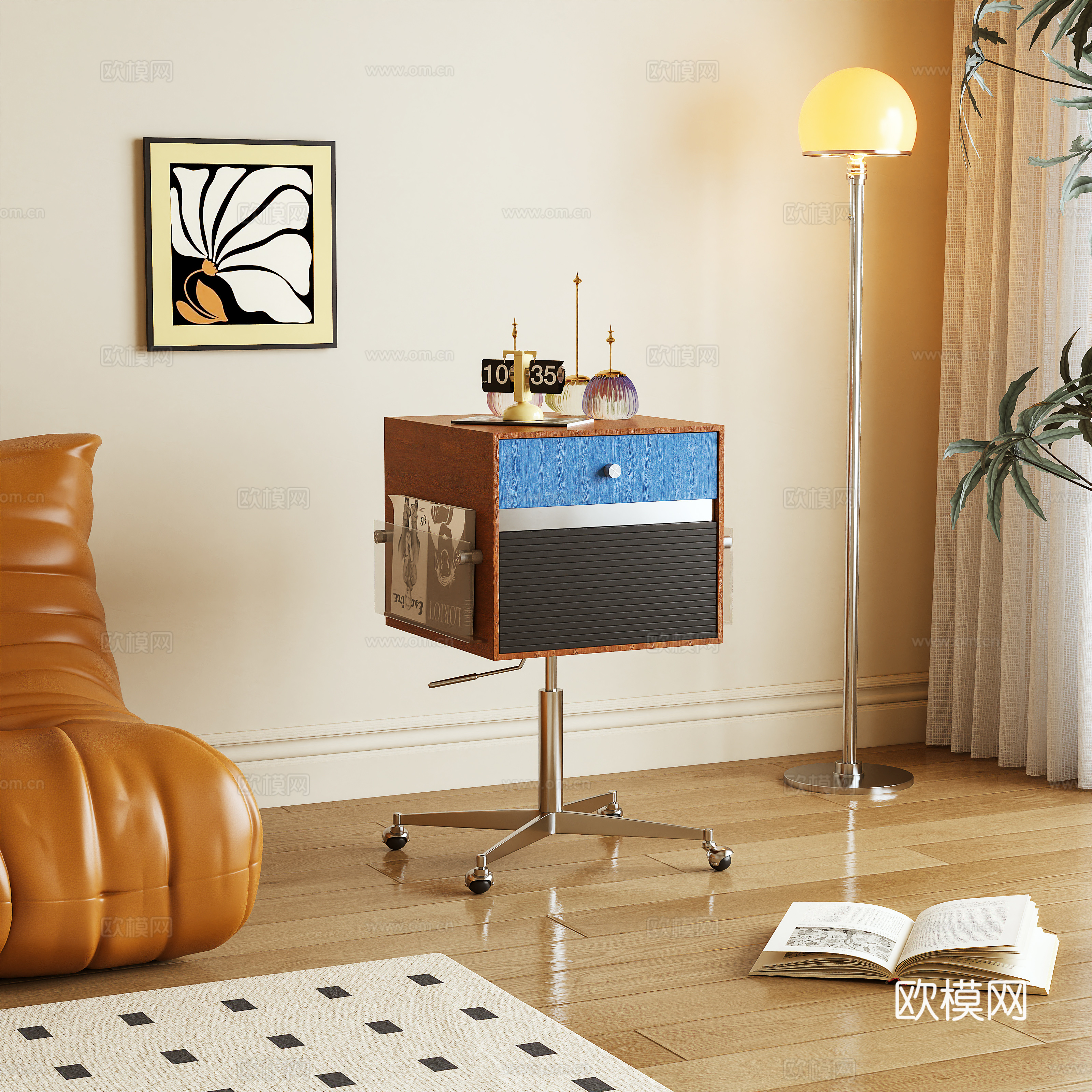 边几 床头柜 移动柜 包豪斯3d模型下载