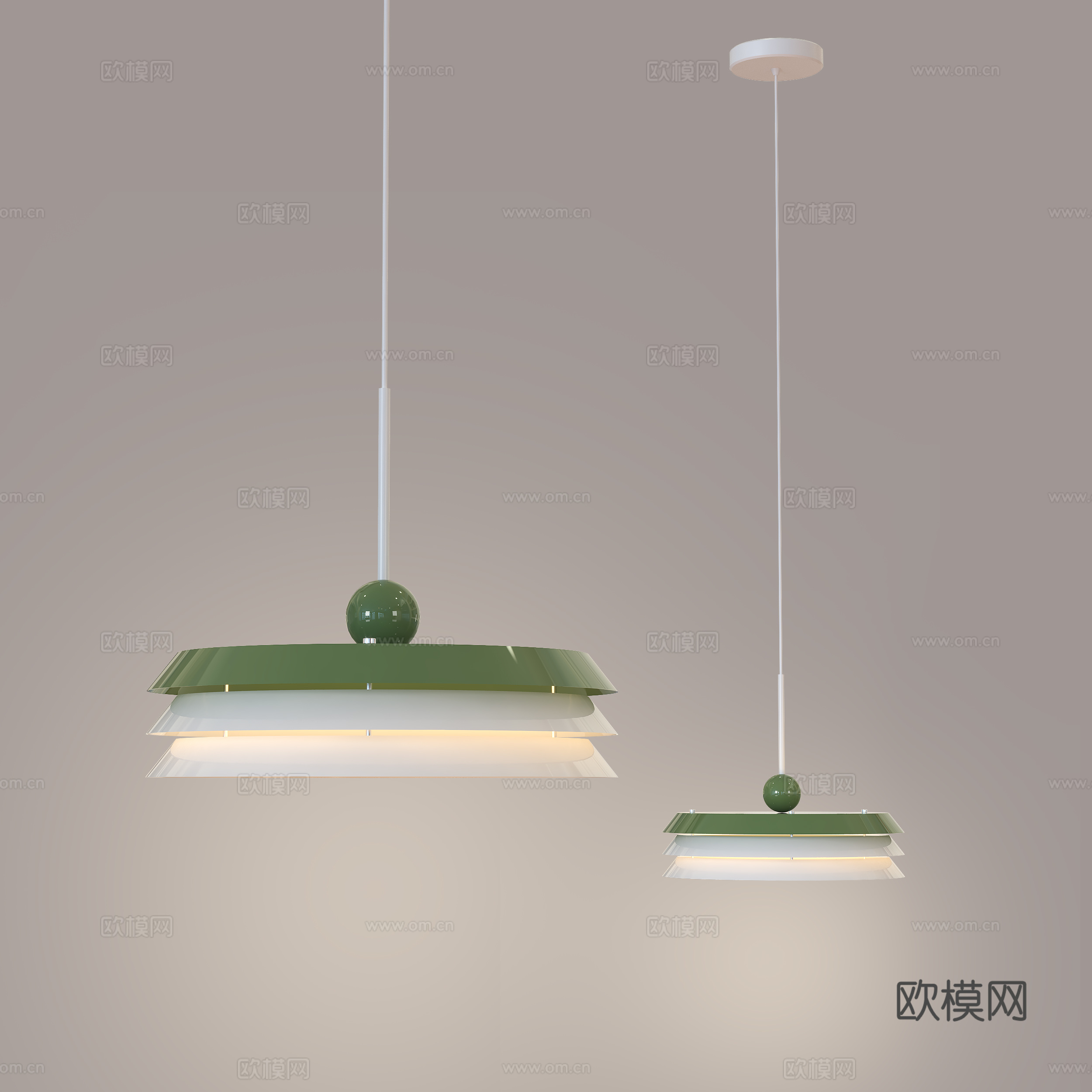 北欧小吊灯 现代简约吊灯 中古风吊灯 奶油风吊灯3d模型下载（渲染图1）