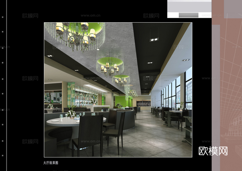 现代火锅店 1500㎡ 大型连锁火锅 施工图cad施工图