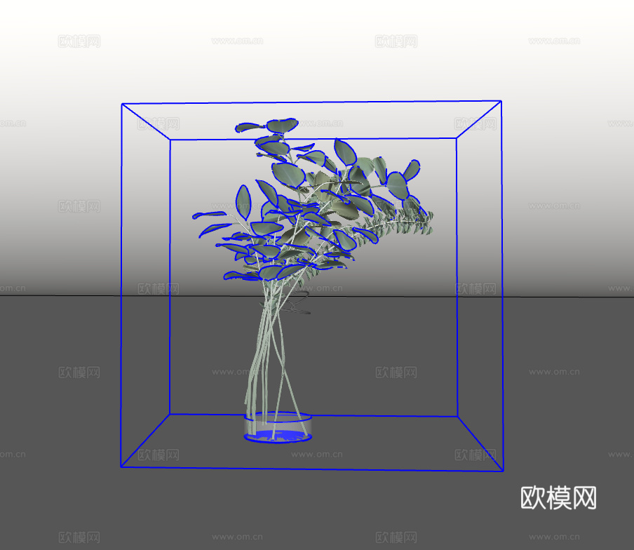 绿植花瓶su模型